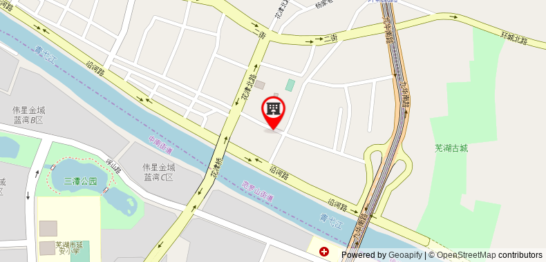 在地图上查看7天連鎖酒店蕪湖步行街中心店