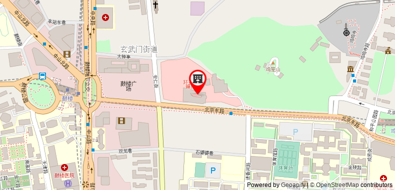 在地图上查看南京綠地洲際酒店