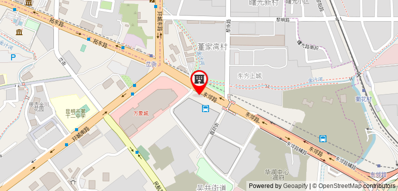 在地图上查看如家快捷酒店昆明東站店
