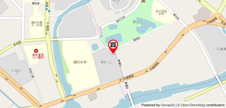 Bản đồ đến Khách sạn GreenTree Inn Huzhou South Street Chaoyin Bridge Business