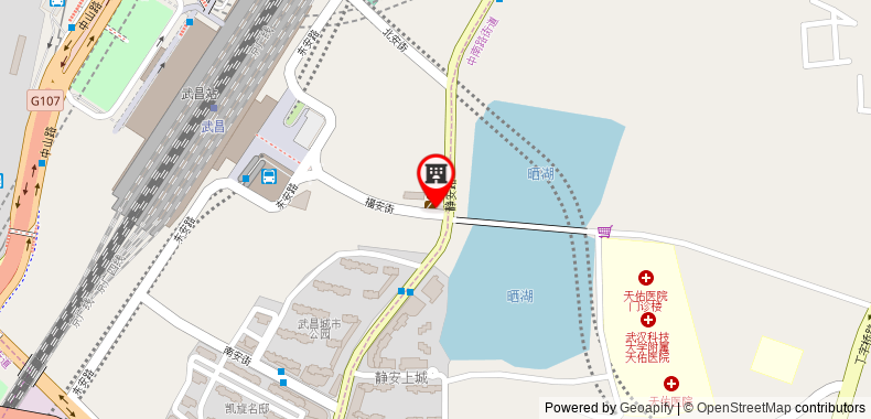 Hanting Hotel Wuchang Railway Station Metro Station on maps