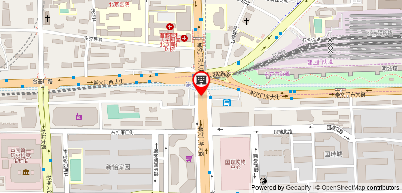 Bản đồ đến Khách sạn New World Beijing