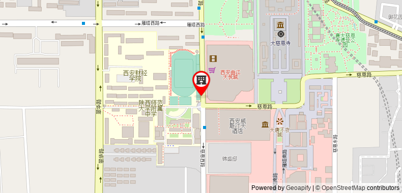 在地图上查看速8酒店西安大雁塔店