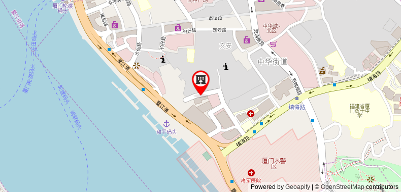 Bản đồ đến Khách sạn Indigo Xiamen Harbour
