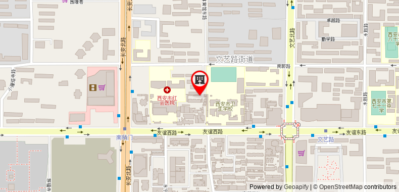 Bản đồ đến Family accommodation next to Xi'an Subway