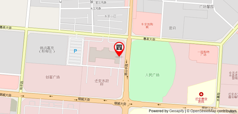 Bản đồ đến Khách sạn GreenTree Inn Qianan Fortune Center