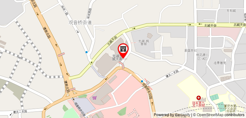在地图上查看重慶江北希爾頓逸林酒店