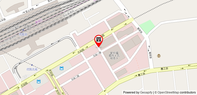 在地图上查看和頤至尚酒店瀋陽北站南廣場店