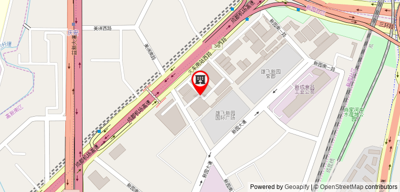 Bản đồ đến Khách sạn ibis Chengdu Meizhou Center