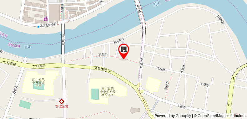 Bản đồ đến 7 Days Inn Bazhong Jiang Bei Bus Station Branch