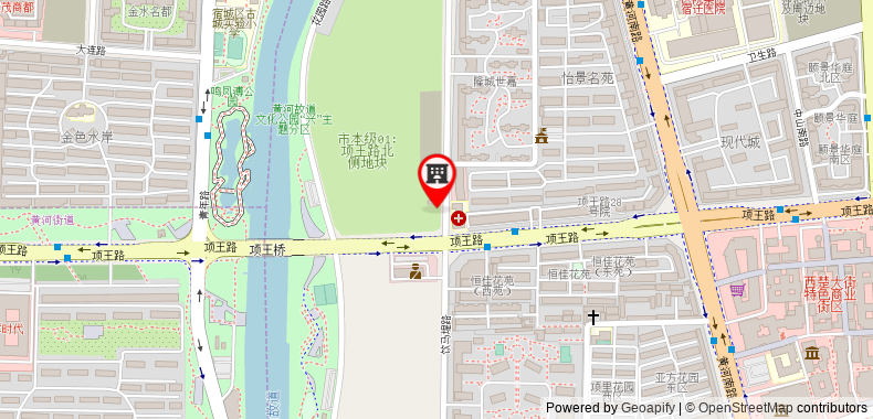 Bản đồ đến Khách sạn GreenTree Inn Jiangsu Suqian Yiwu Business Center Fukang Avenue Express
