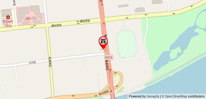 Bản đồ đến Khách sạn Hanting Xianyang Stadium Branch