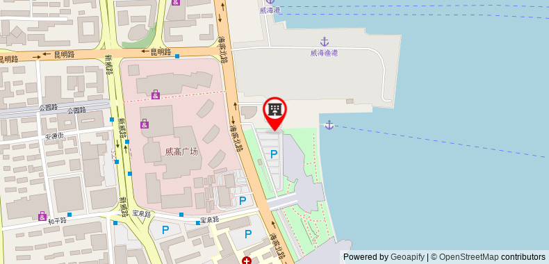 Bản đồ đến Khách sạn Weihai Center