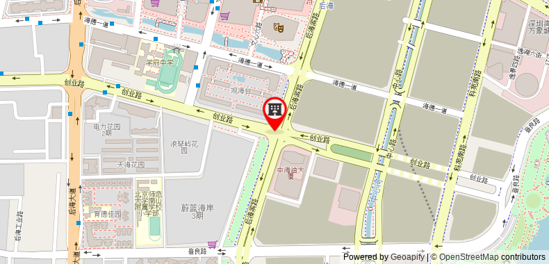 Shenzhen Marriott Hotel Nanshan on maps