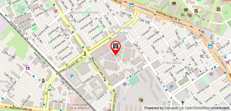 Hilton Bogota Corferias on maps