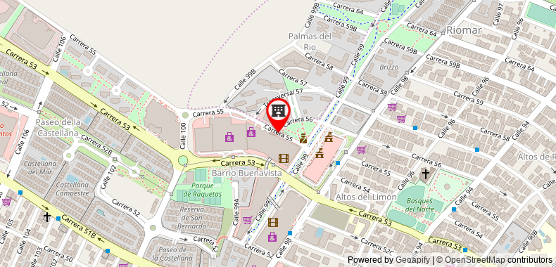 Crowne Plaza Barranquilla on maps