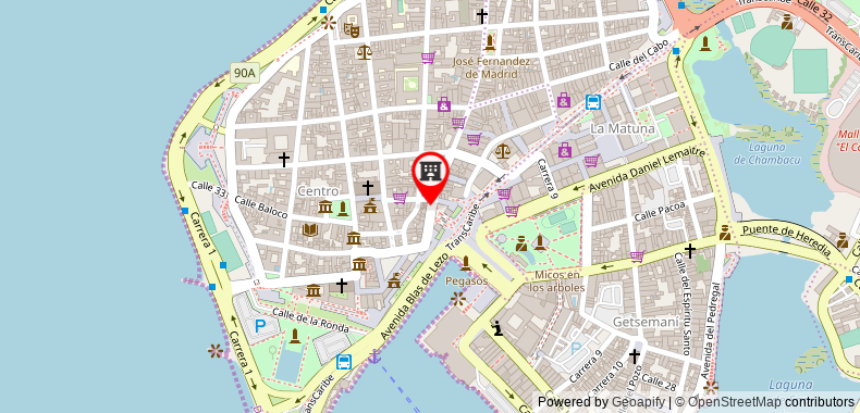 Bản đồ đến Khách sạn Torre del Reloj