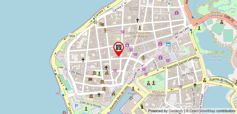Bản đồ đến Khách sạn Boutique Casa del Coliseo