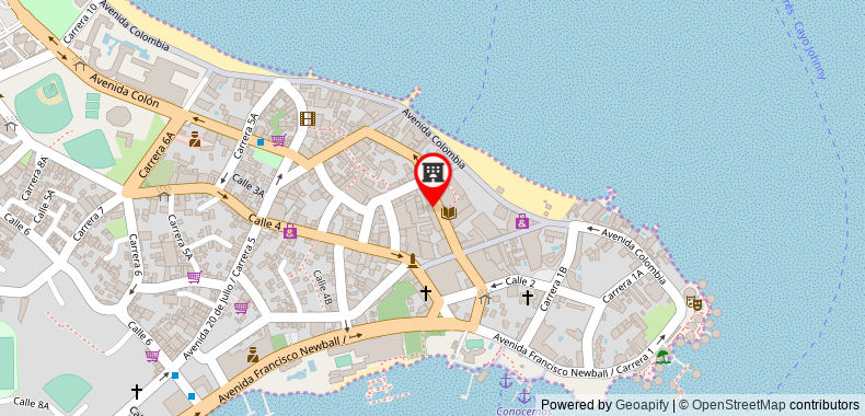 在地图上查看聖安德烈斯索爾加勒比全包式酒店