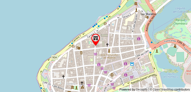 Bản đồ đến Khách sạn Puertas De Cartagena