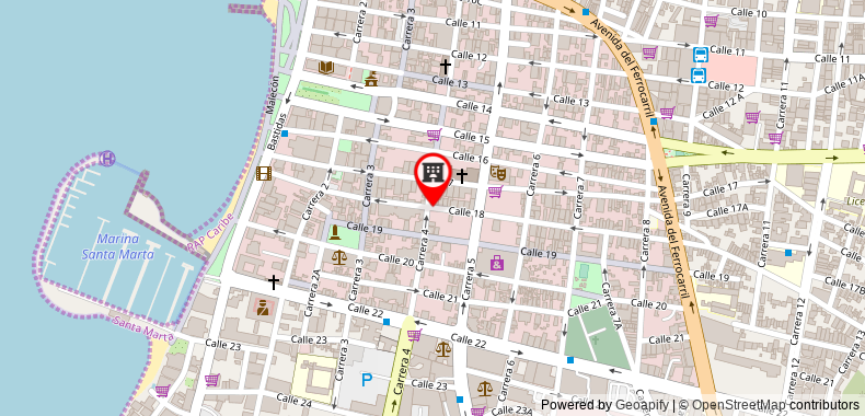 在地图上查看薩姆酒店旗下拉卡薩德爾阿瓜概念精品酒店