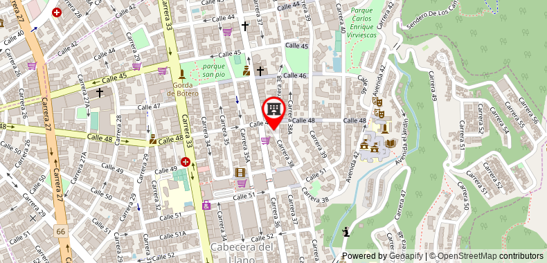 在地图上查看布卡拉曼加主城區特萊普酒店