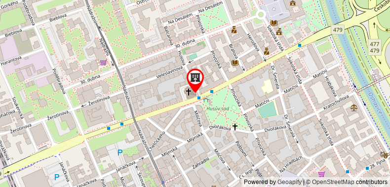 Bản đồ đến Khách sạn Mercure Ostrava Center
