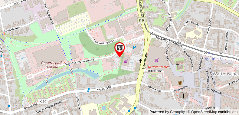 Bản đồ đến Khách sạn Bochum Wattenscheid, Affiliated by Meliá