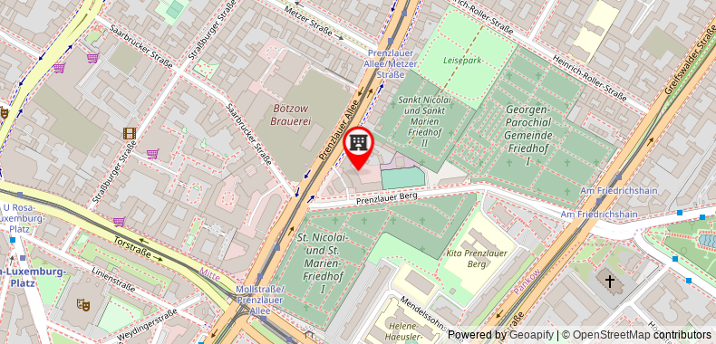 Bản đồ đến iBis Berlin Mitte
