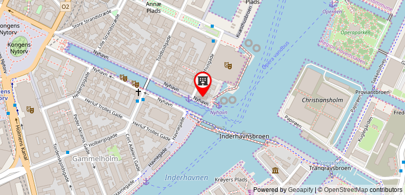 71 Nyhavn Hotel on maps