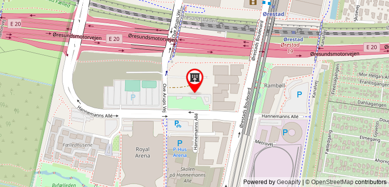 Bản đồ đến Khách sạn Zleep Copenhagen Arena