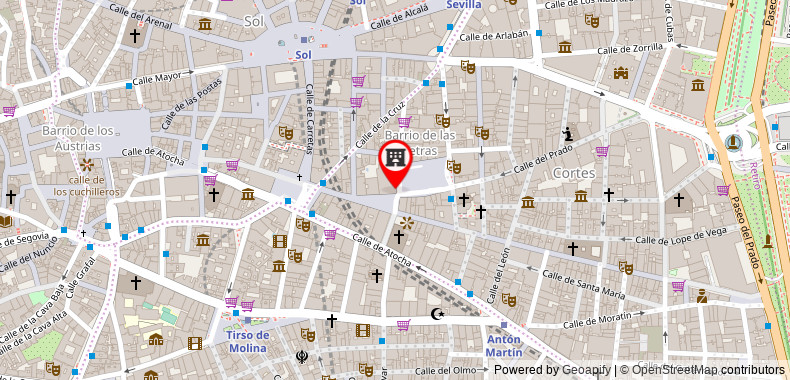 在地图上查看馬德里維多利亞女王梅酒店