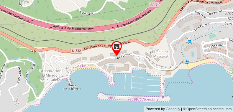 Bản đồ đến Pierre & Vacances Altea Port