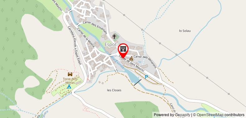 Bản đồ đến Khách sạn Els Encantats