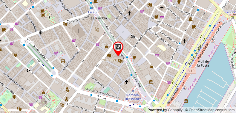 Bản đồ đến Khách sạn Ramblas