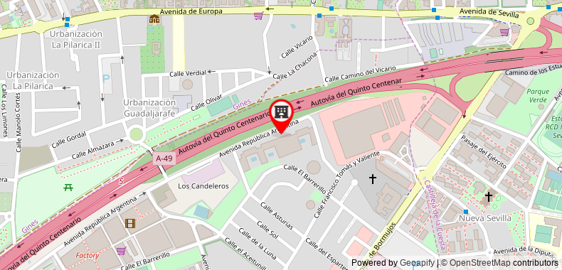 Bản đồ đến Apartamentos Vértice Sevilla Aljarafe