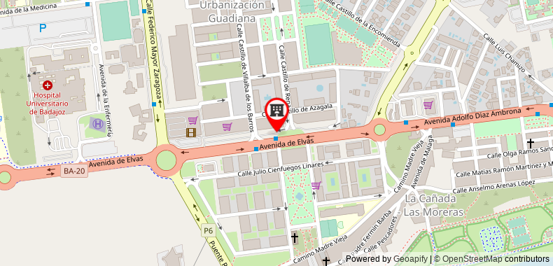 Bản đồ đến Khách sạn AC Badajoz