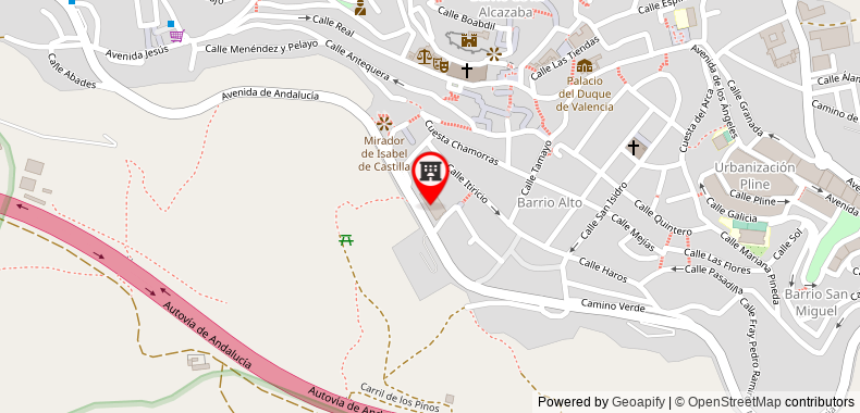Bản đồ đến Khách sạn El Mirador