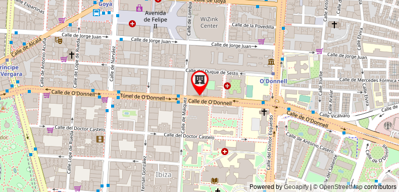 Bản đồ đến Novotel Madrid Center