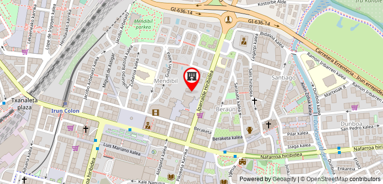 Bản đồ đến Khách sạn Alcazar Irun