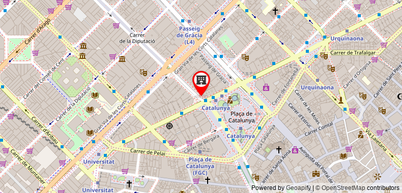Bản đồ đến Khách sạn Boutique H10 Catalunya Plaza