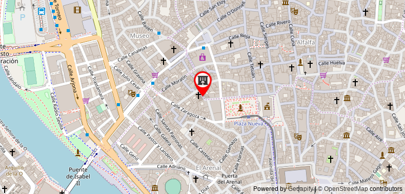 Bản đồ đến Black Swan Hostel Sevilla