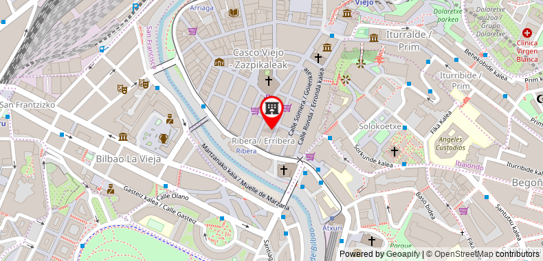 Bản đồ đến Quartier Bilbao Hostel