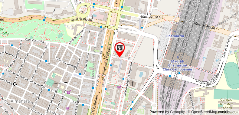 Bản đồ đến Khách sạn Madrid Chamartín Affiliated by Meliá