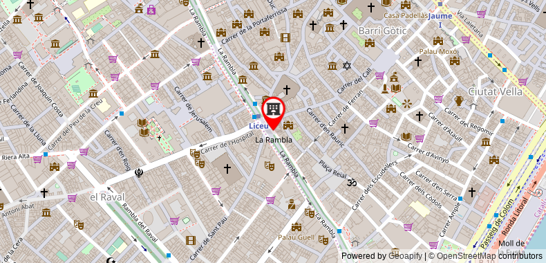 Bản đồ đến Khách sạn Ramblas Internacional