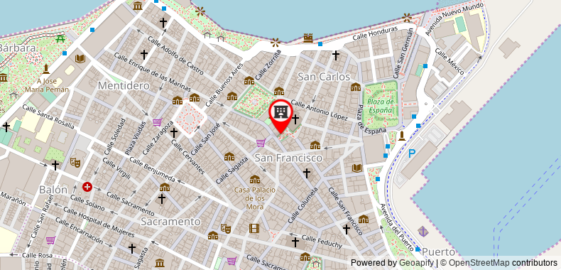 Hotel de Francia y Paris on maps