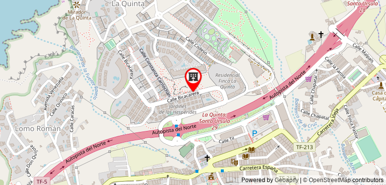 Bản đồ đến Khách sạn Spa La Quinta Park Suites