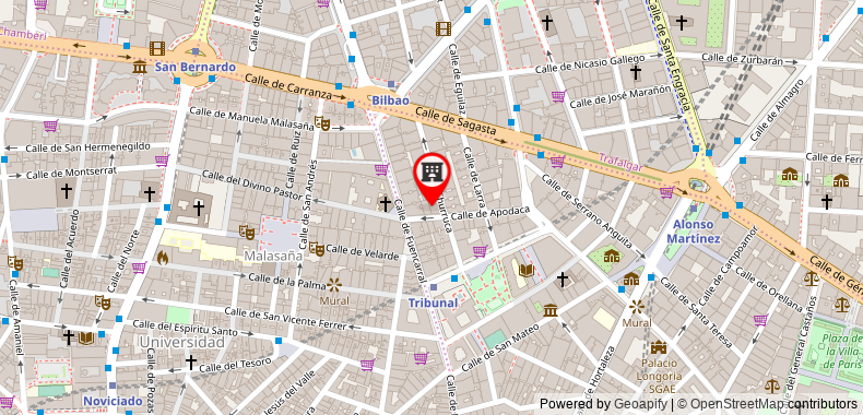 Bản đồ đến Madrid Central Suites