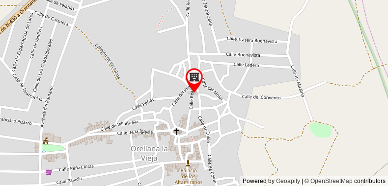 Hotel Rural Orellana on maps
