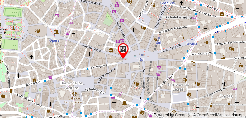 Bản đồ đến Petit Palace Puerta Del Sol